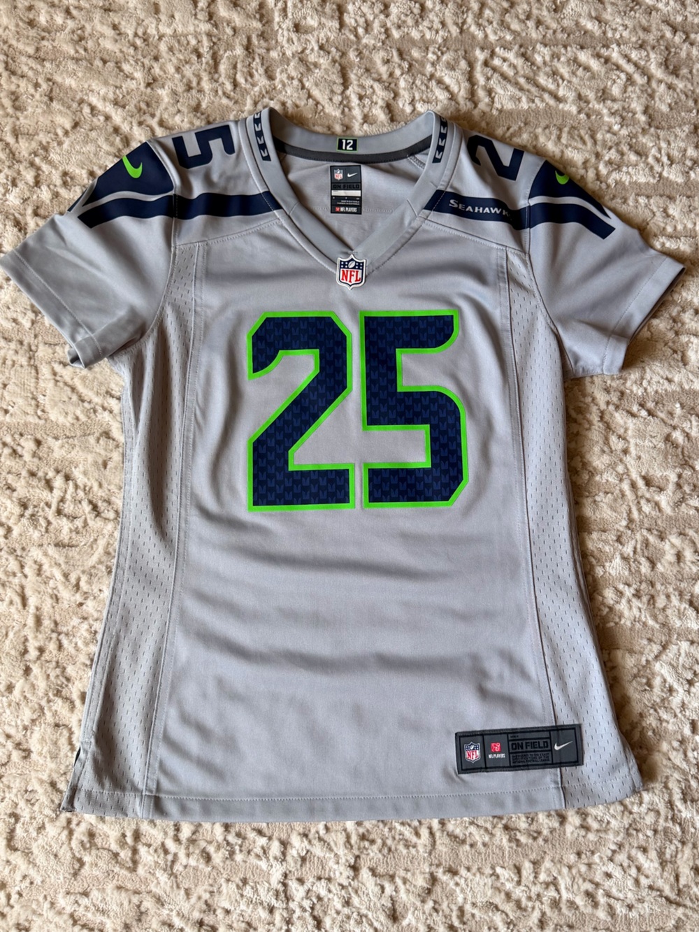 Nike On Field Women's Seattle Seahawks Sherman Gray Jersey